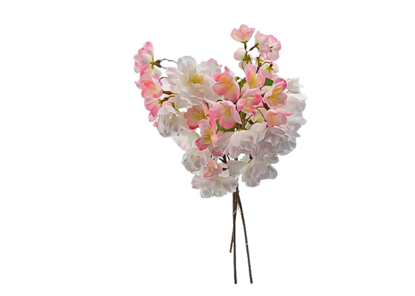 Ramito de flor de manzano silvestre, dos colores