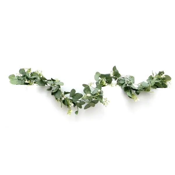 Guía de follaje con florescitas blancas 175 cm