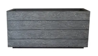 Jardinera rústica gris 30cm altura x 63cm largo x 25cm ancho
