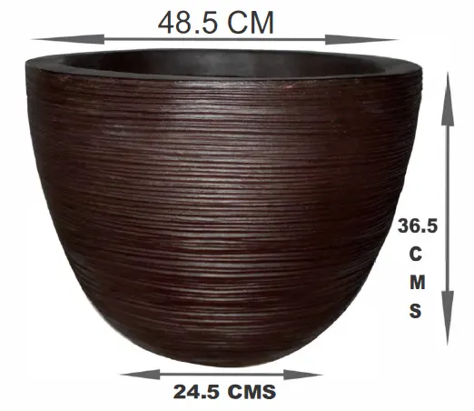 Maceta polietileno Anse grande color chocolate 48.5cm boca x 36.5cm altura