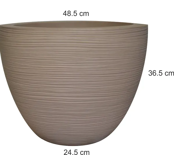 Maceta Anse grande color crema 48.5cm boca x 36.5cm altura