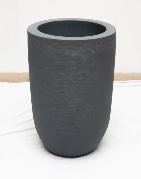 Maceta polietileno Ason acero 56cm altura x 37cm boca