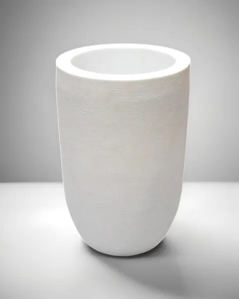 Maceta polietileno Ason blanca 56cm altura x 37cm boca