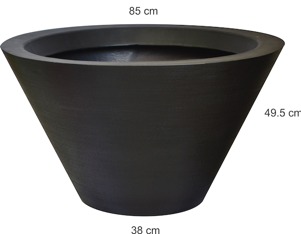 Maceta Tolca polietileno 50cm altura, 85cm diámetro