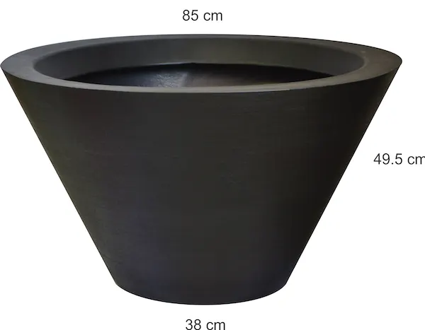 Maceta Tolca polietileno 50cm altura, 85cm diámetro