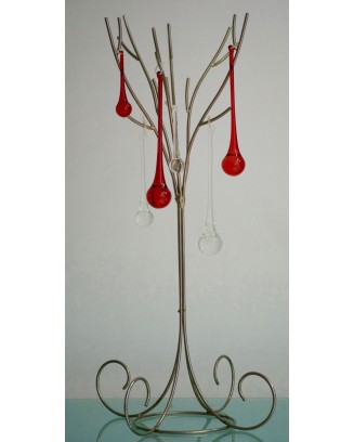 Gota de cristal roja, varios tamaños