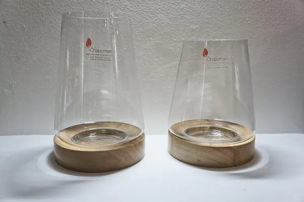 Terrario con base de madera, dos tamaños