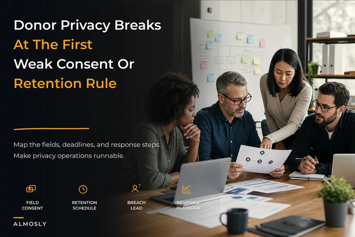 Donor privacy breaking points: a runnable nonprofit data governance framework with field-level consent, retention schedules and a breach playbook