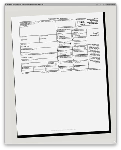 Cellphone photo of a document