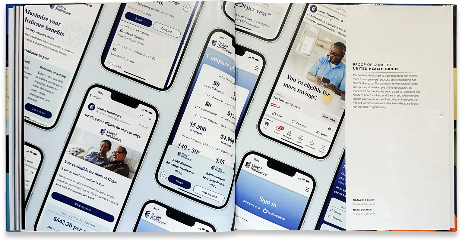 Mobile product concept spread shows multiple phone screens for personalized sports content and conversations.