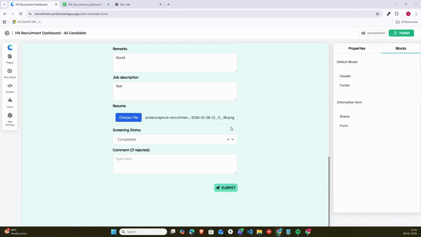 automatically moving shortlisted candidate to round 1
