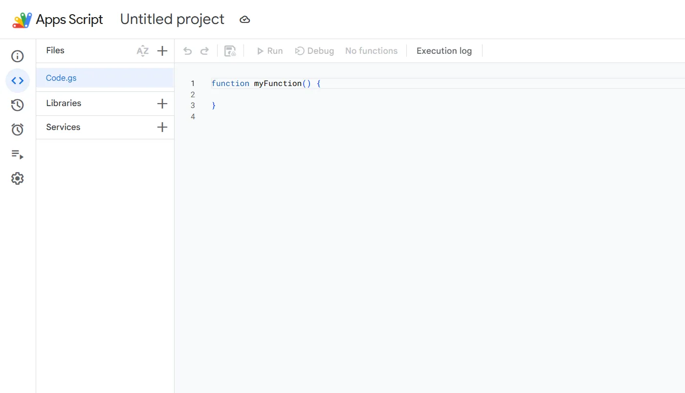 apps script window