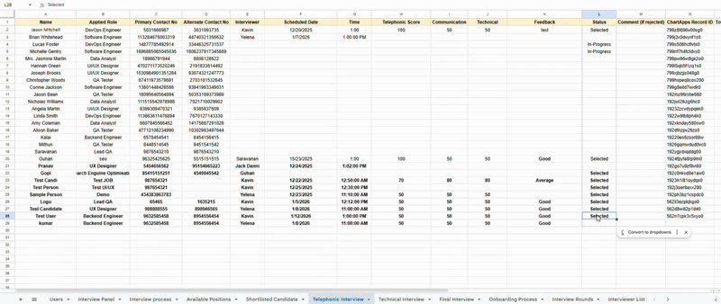 Telephonic to Technical Interview Automation