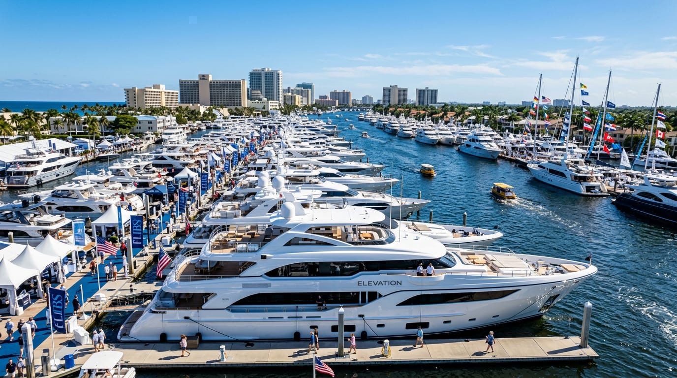Fort Lauderdale International Boat Show from the water