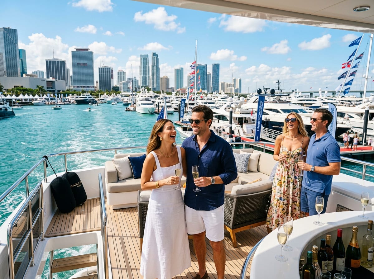Onboard during Miami International Boat Show