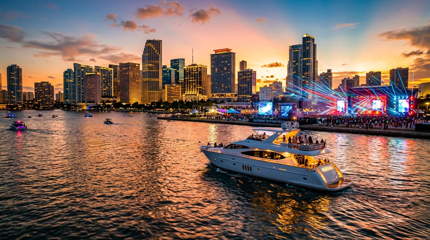 Ultra Music Festival Miami from the water