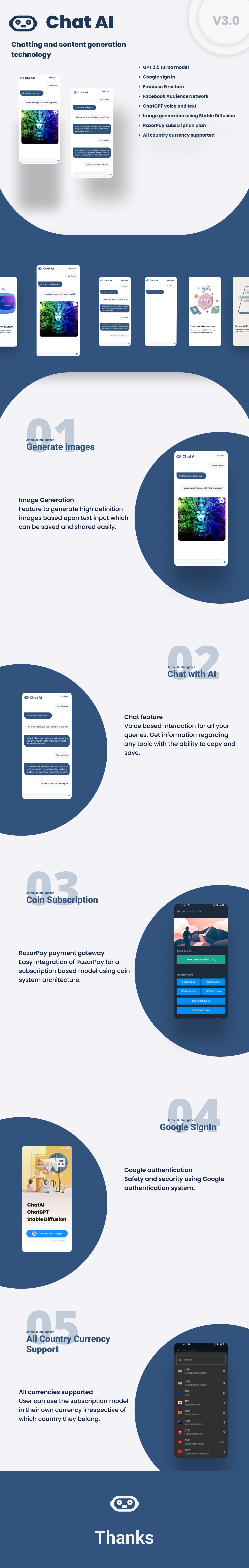 Chat Ai: Chat GPT and Stable Diffusion - Flutter iOS & Android 
