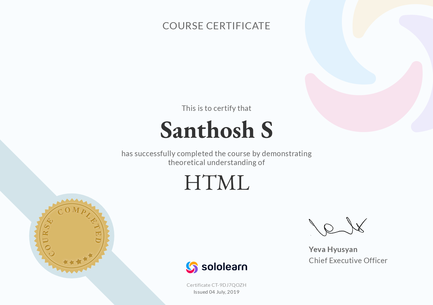 HTML Fundamentals Certification