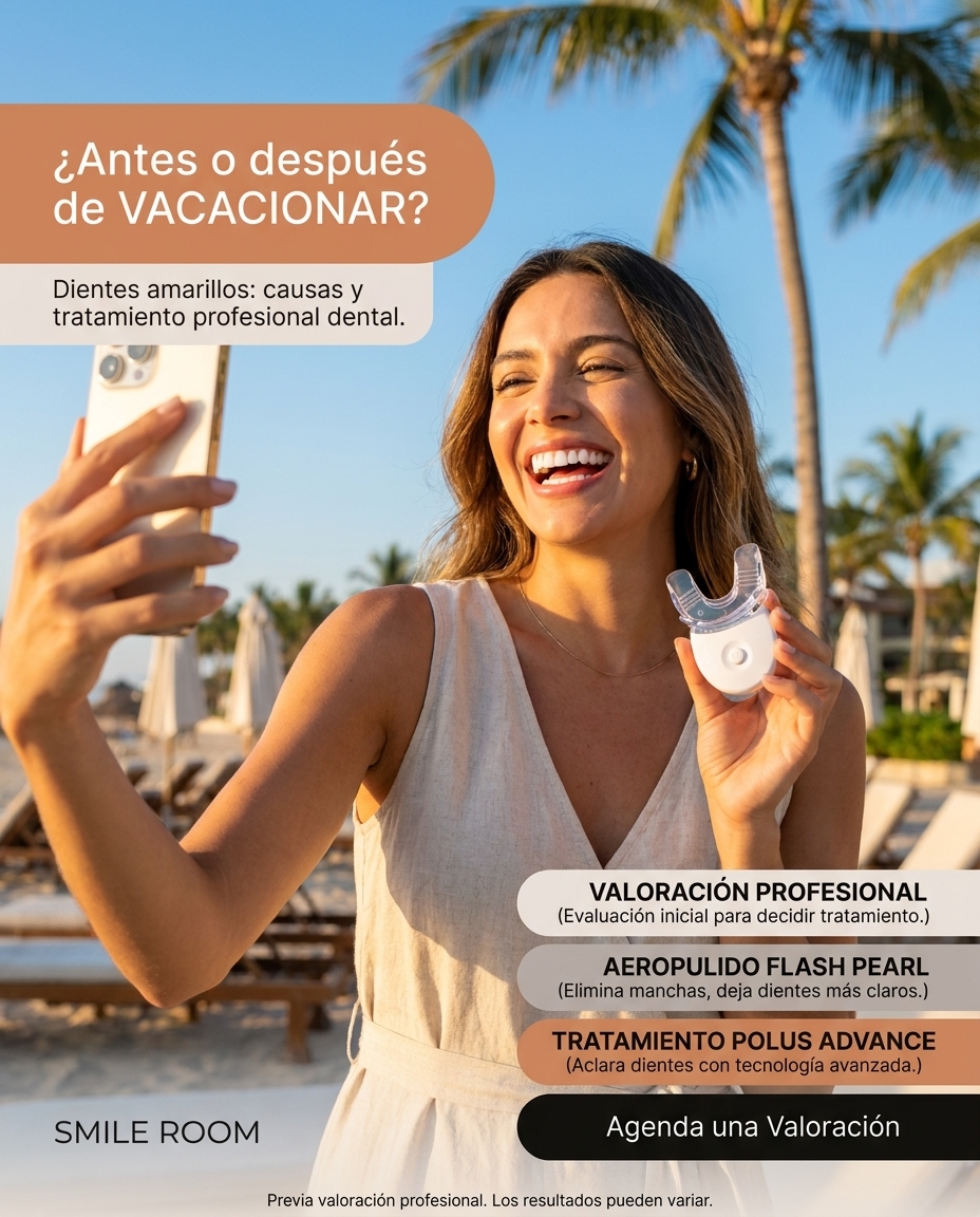 Dientes amarillos: ¿Blanquear antes o después de vacacionar?