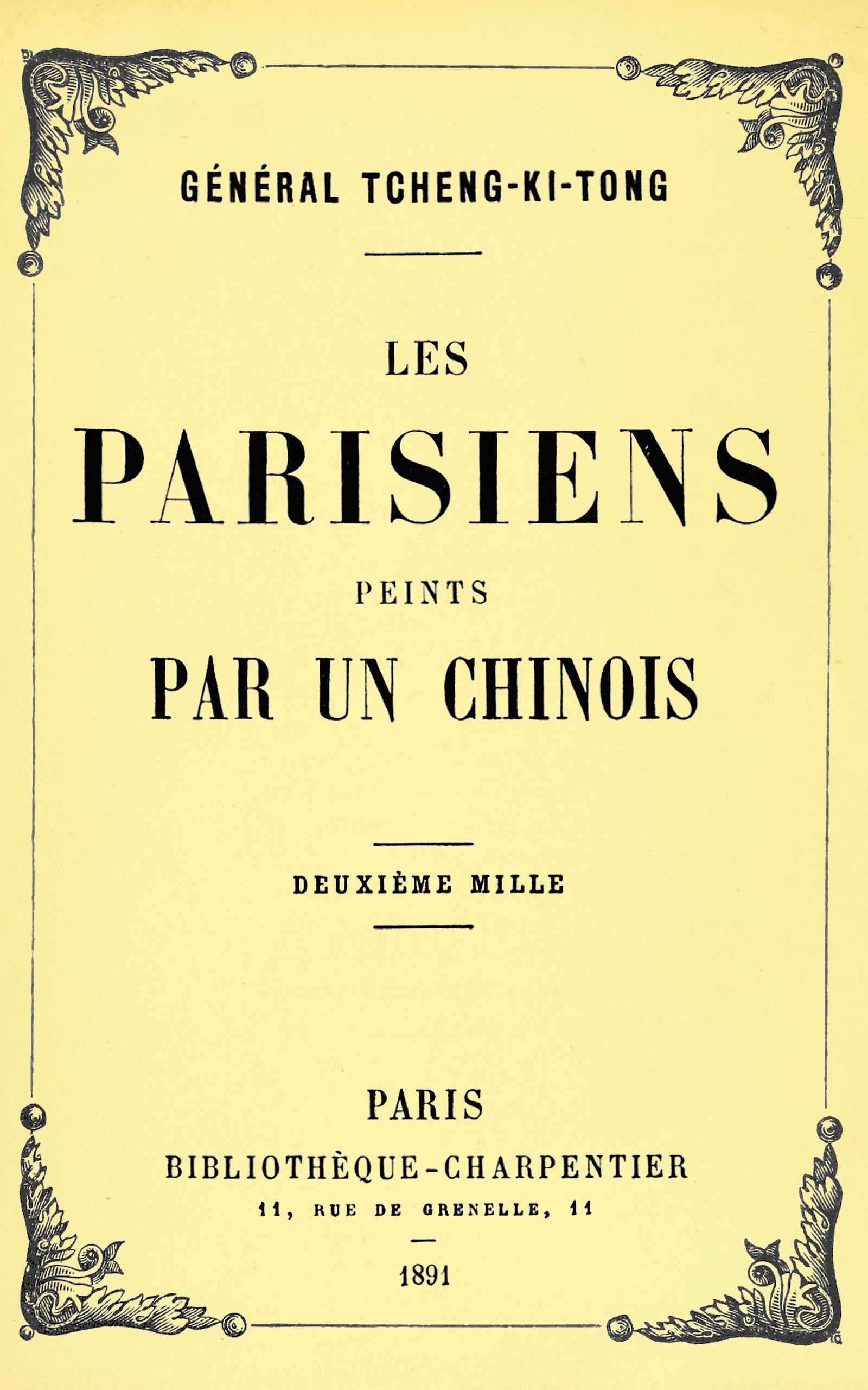 Les Parisiens peints par un Chinois