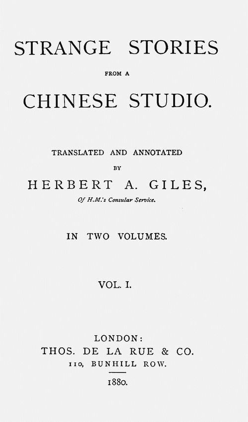 Strange Stories from a Chinese Studio, Vol. 1 (of 2)