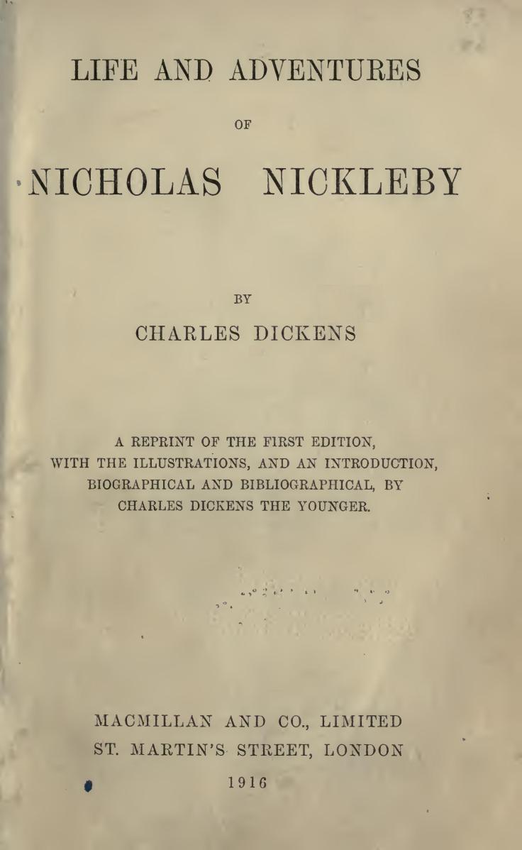 Nicholas Nickleby