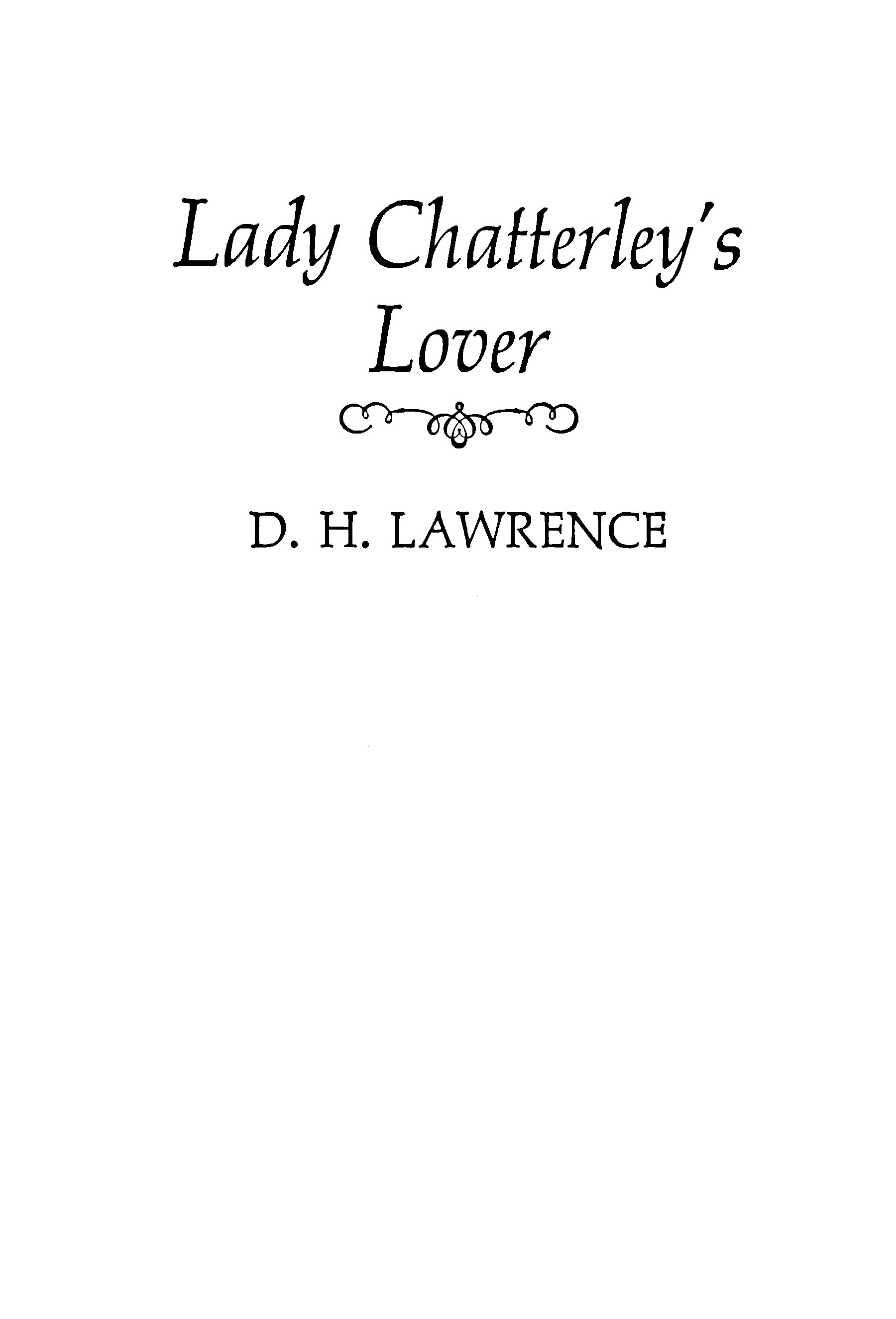 Lady Chatterley's lover