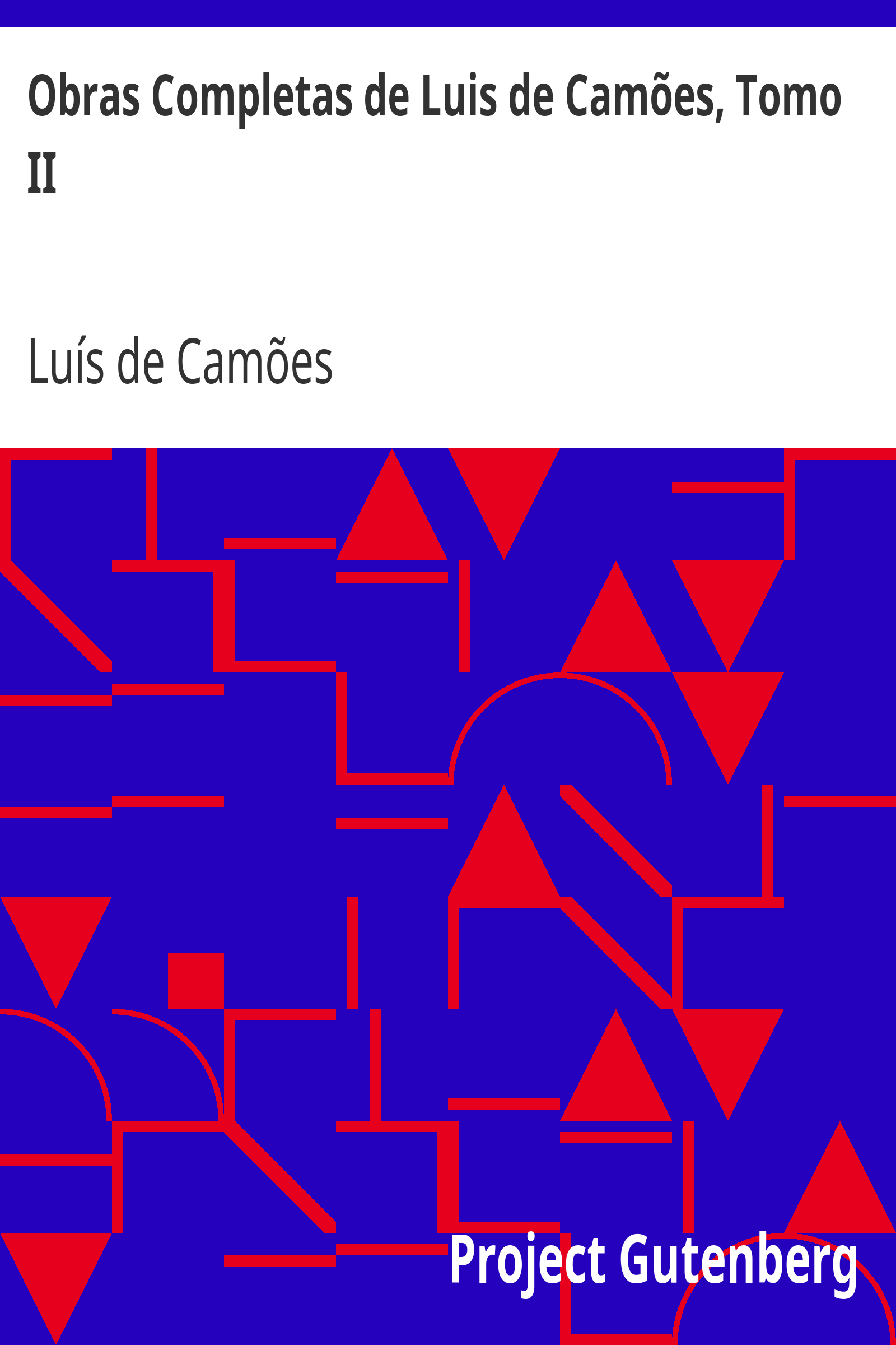 Obras Completas de Luis de Camões, Tomo II