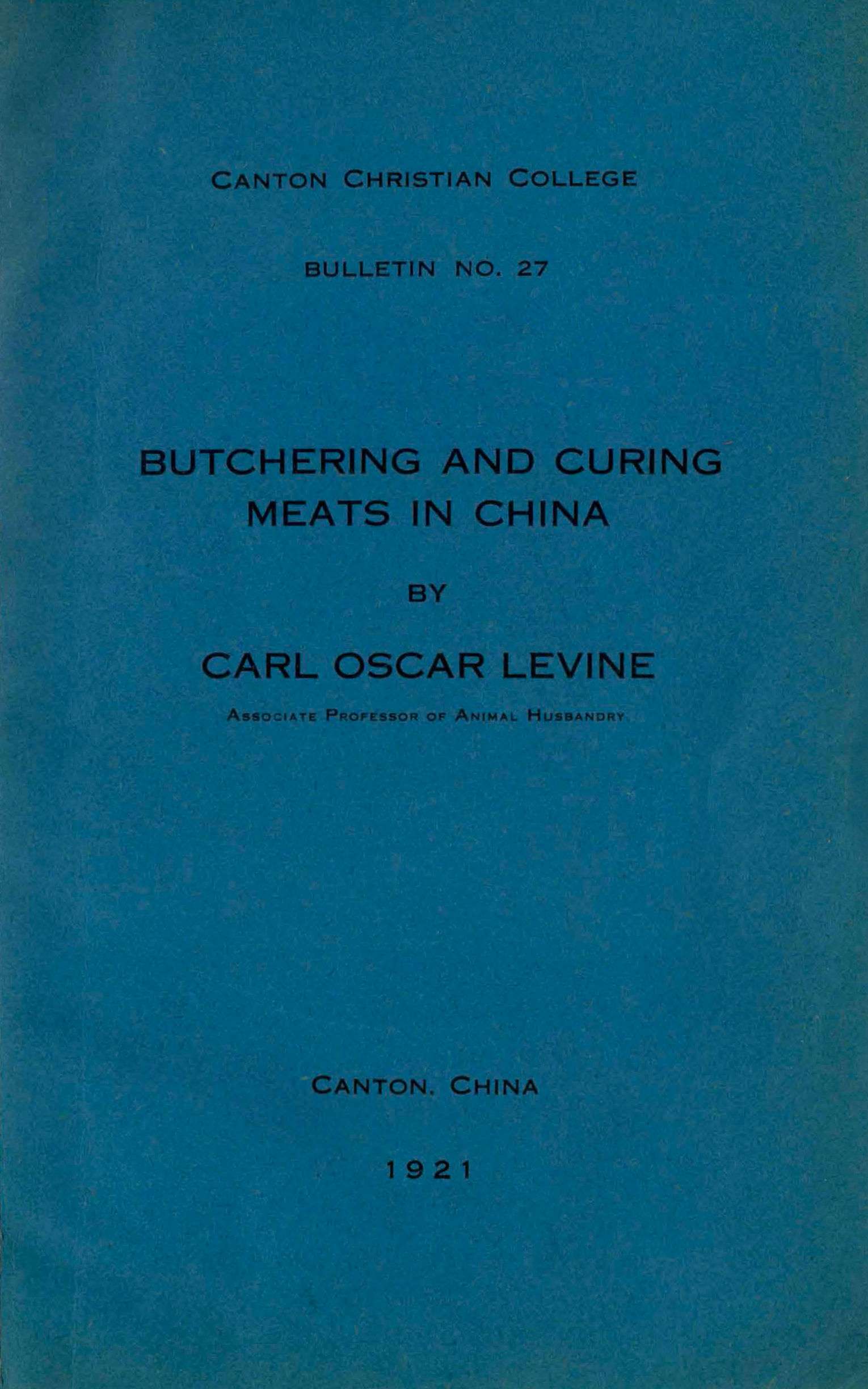 Butchering and curing meats in China