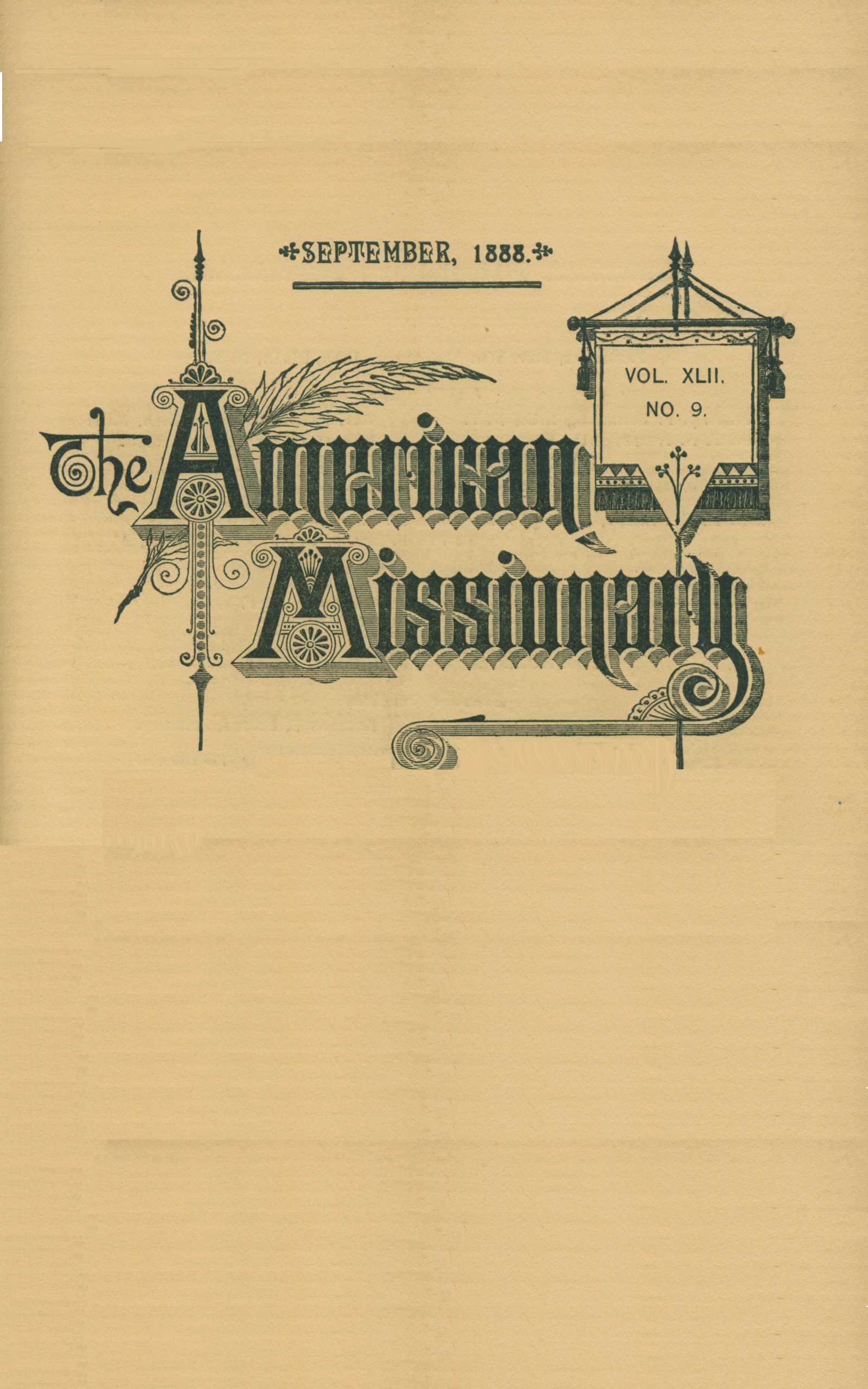 The American missionary — volume 42, no. 9, September, 1888