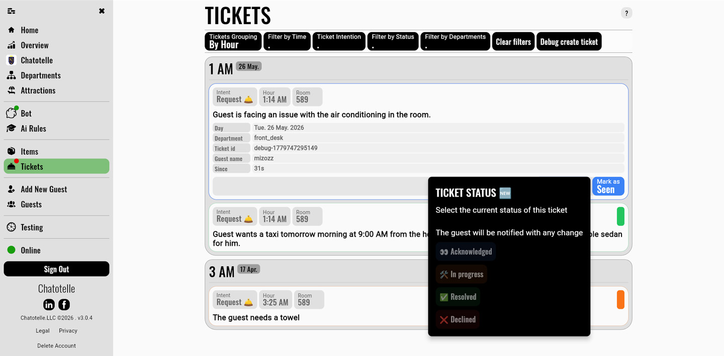 Guest List View screenshot