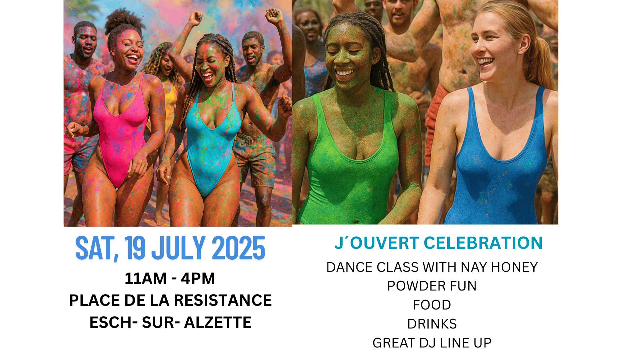 Lux Soca Fusion event (Lux Soca Fusion J'OUVERT at Place de la Résistance, Esch-sur-Alzette, Luxembourg, ) hosted on the Vivus Quest Platform. Tickets available on vivushub.com
