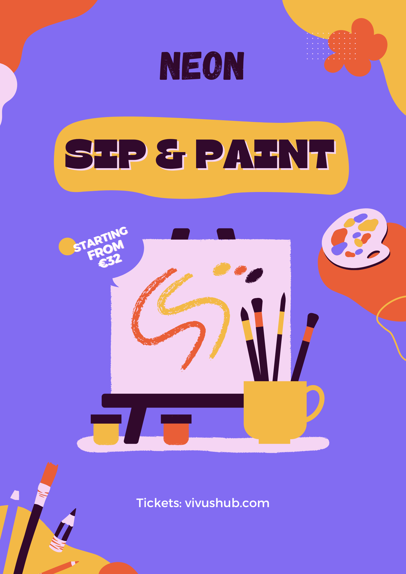 So Sick Lux event (Neon: Sip and Paint at FLORENCE SPECIALTY COFFEE, Rue d'Anvers, Gare Luxembourg, ) hosted on the Vivus Quest Platform. Tickets available on vivushub.com