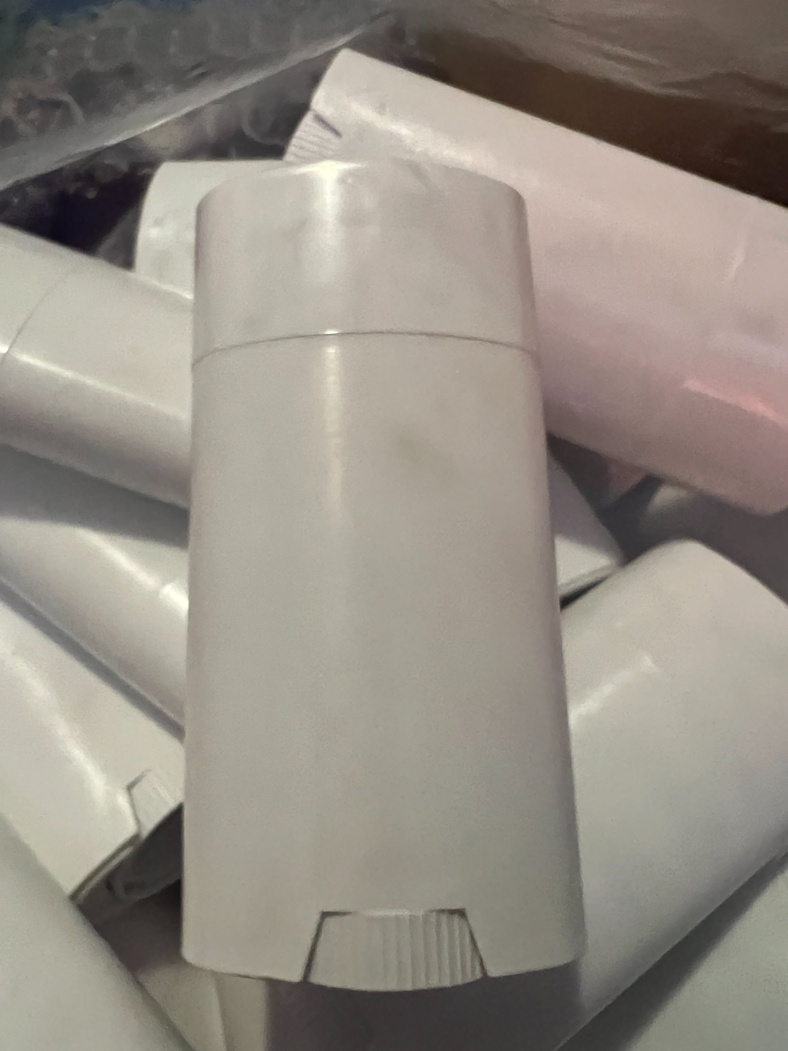 50 White Deodorant Containers – 2.65–2.75 oz – New, Unopened