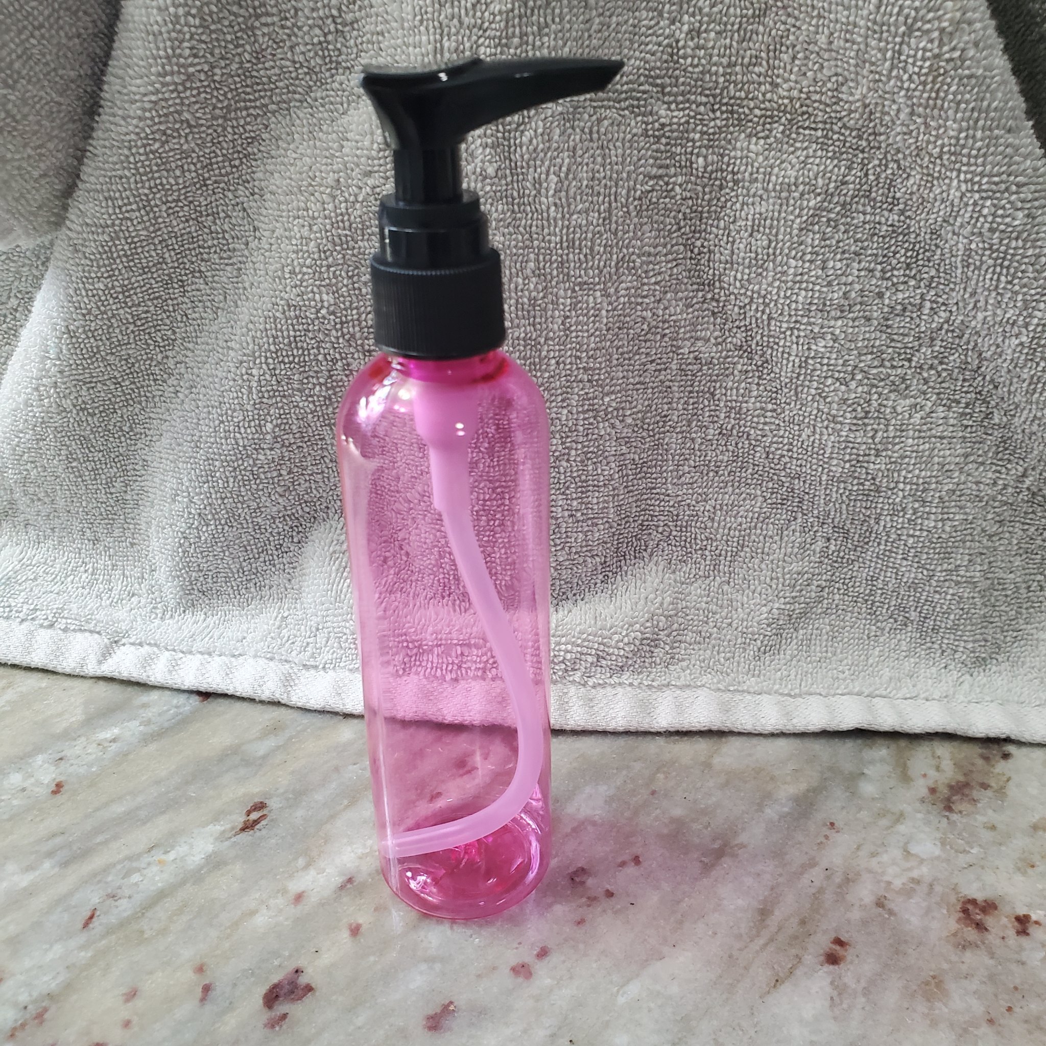 46 Pink 4 oz / 120 mL Bullet Bottles with Black Pumps – New/Unused