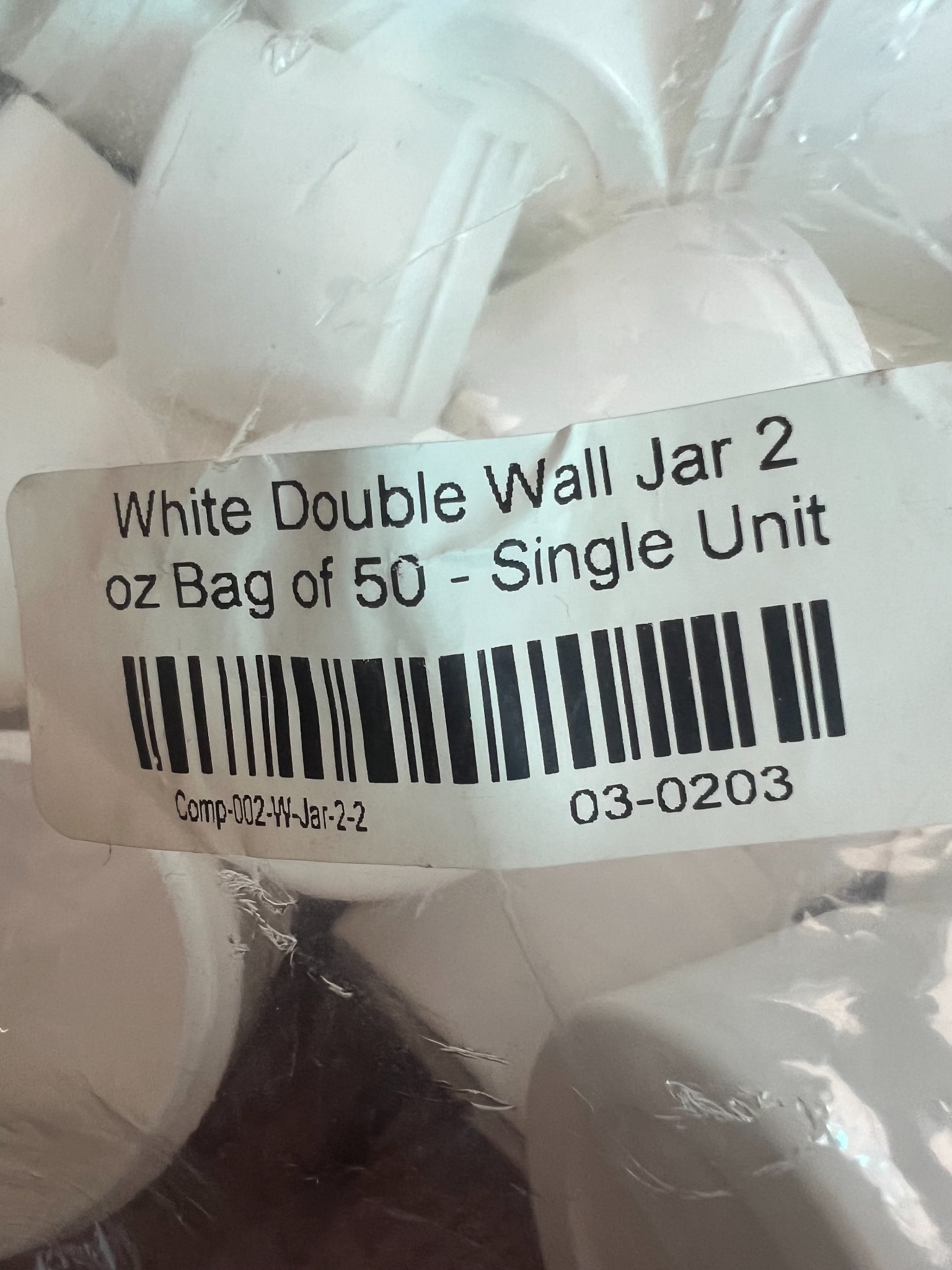 87 White Double-Wall Cosmetic Jars – 2 oz / 60 mL – New – No Lids preview 2