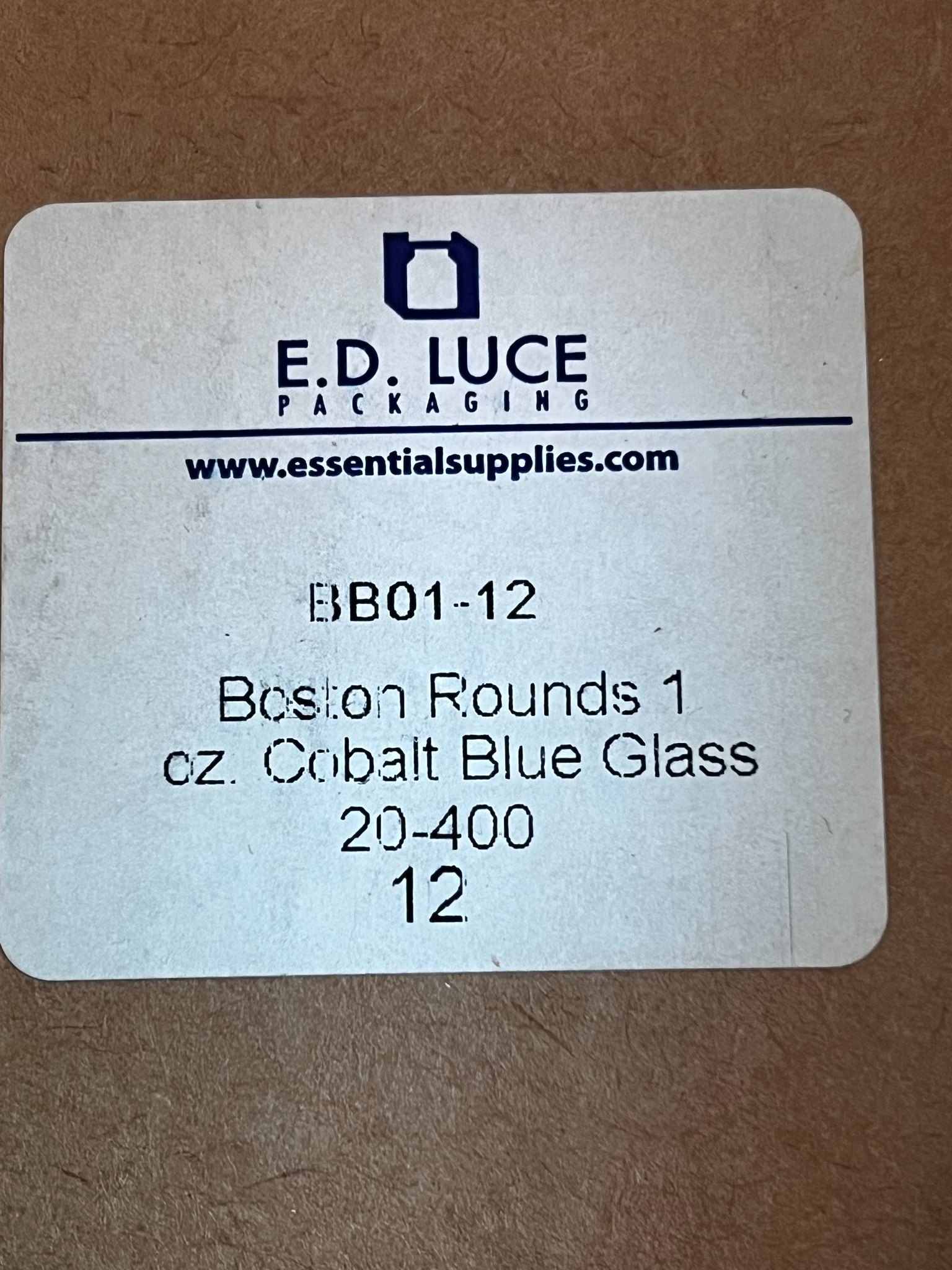 61 Cobalt Blue Glass 1 oz Boston Round Dropper Bottles – 20-400 – Bottles Only/NO DROPPER preview 2
