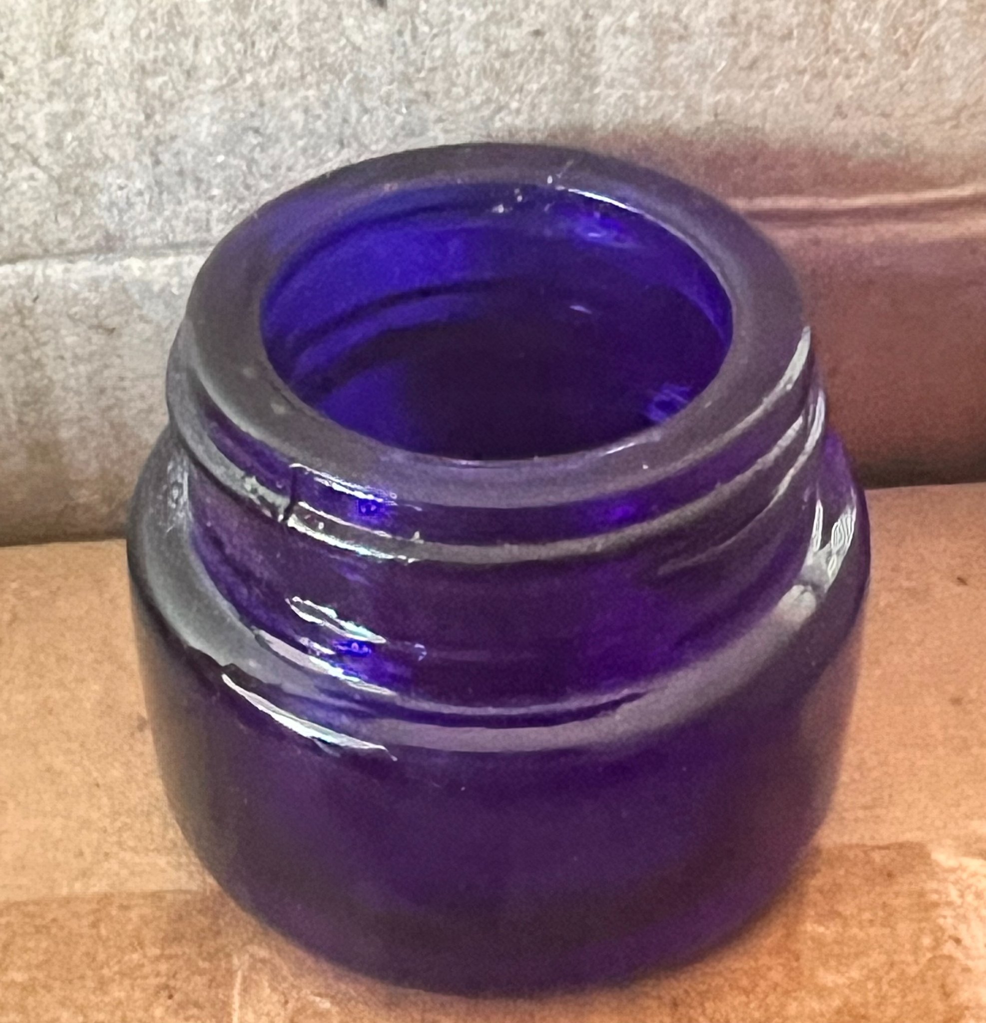 19 Cobalt Blue Glass 1/4 oz Jars – No Lids