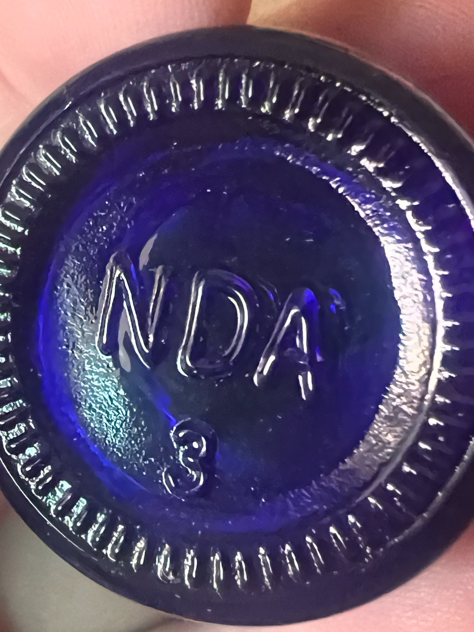 19 Cobalt Blue Glass 1/4 oz Jars – No Lids preview 2