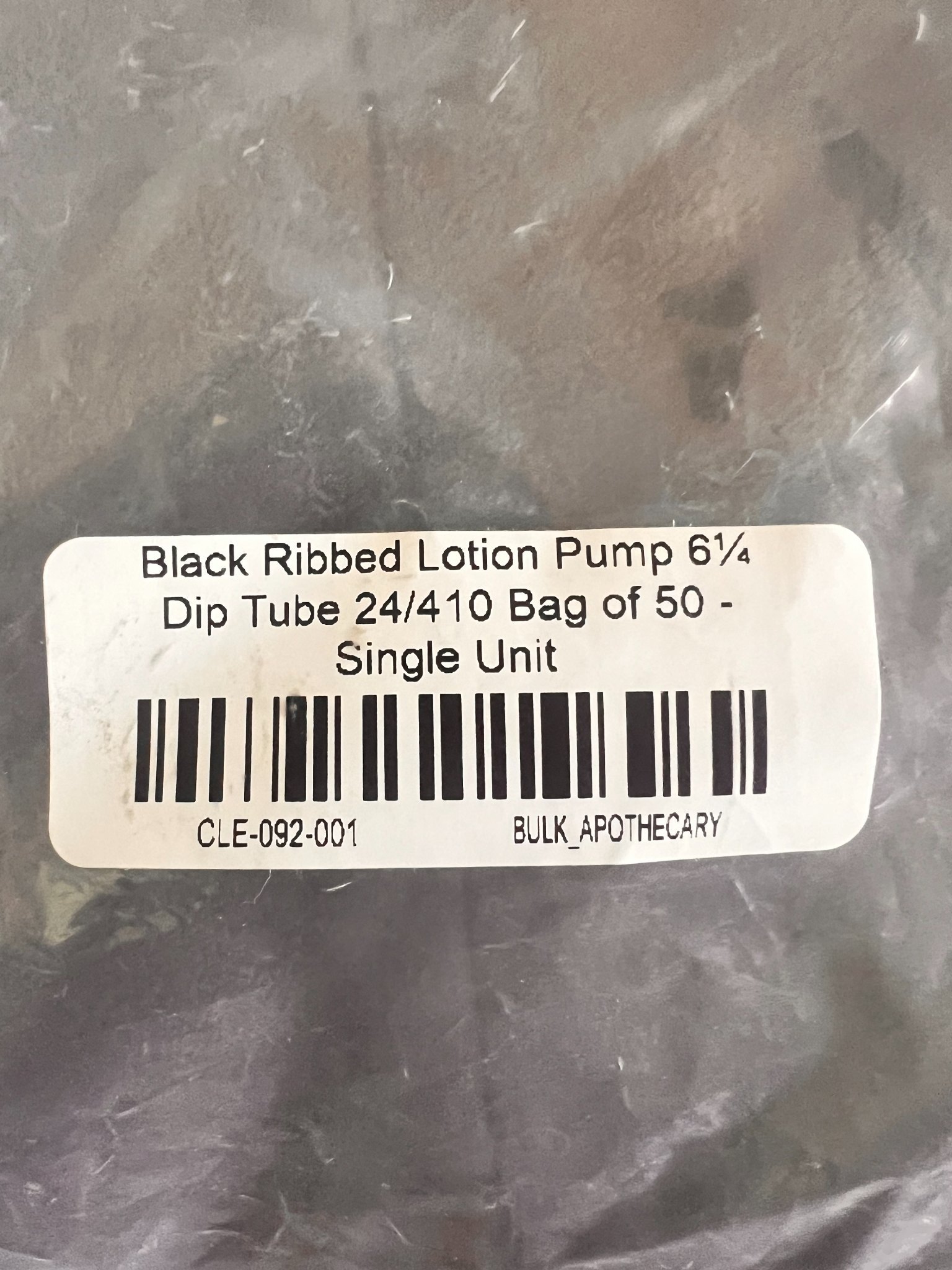 491 Black Lotion Pumps 24/410 – 6¼" Dip Tubes – Bulk Apothecary preview 2