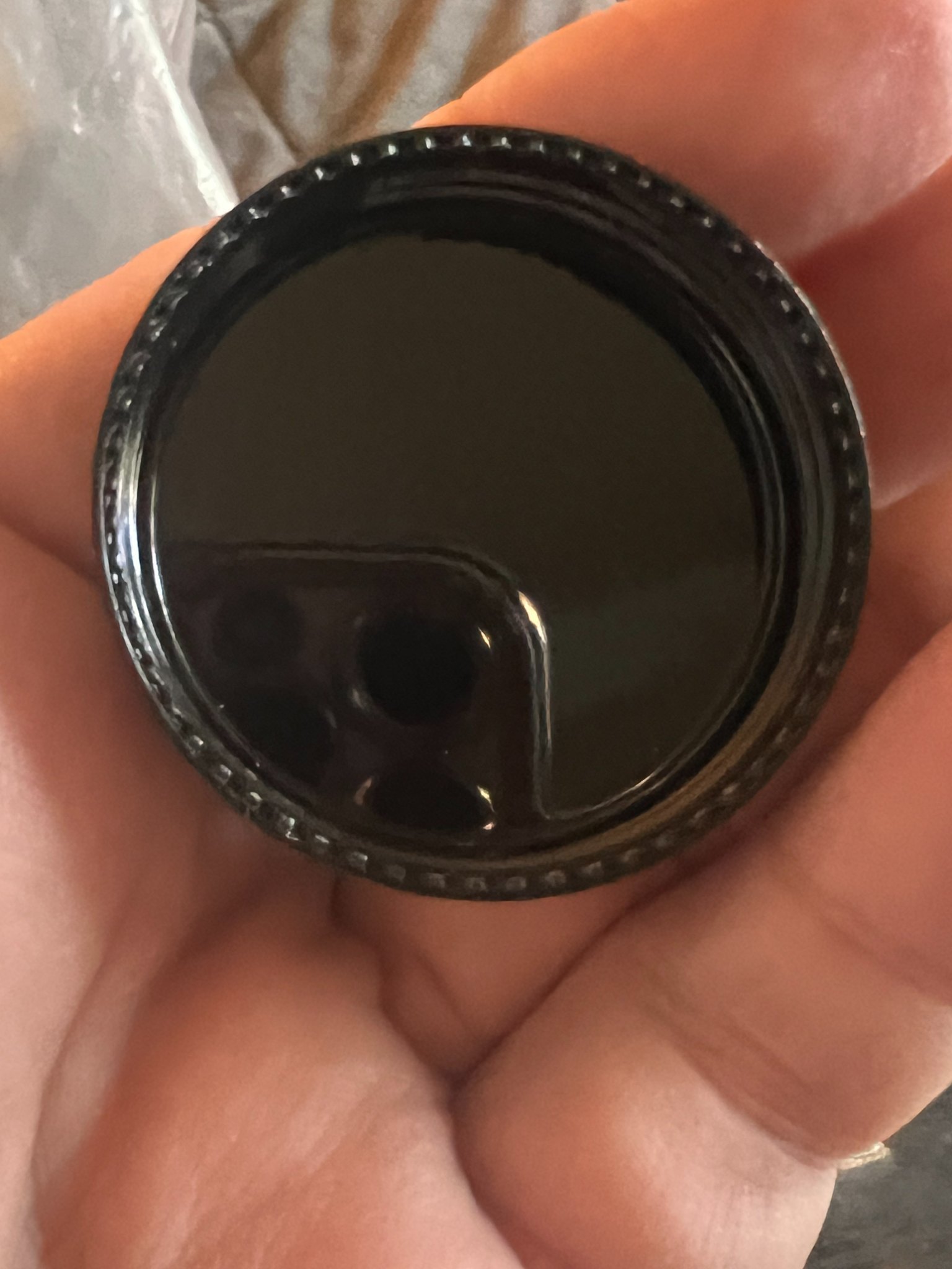 273 Black Threaded Plastic Caps – Unlined – Approx. 1.5" Diameter