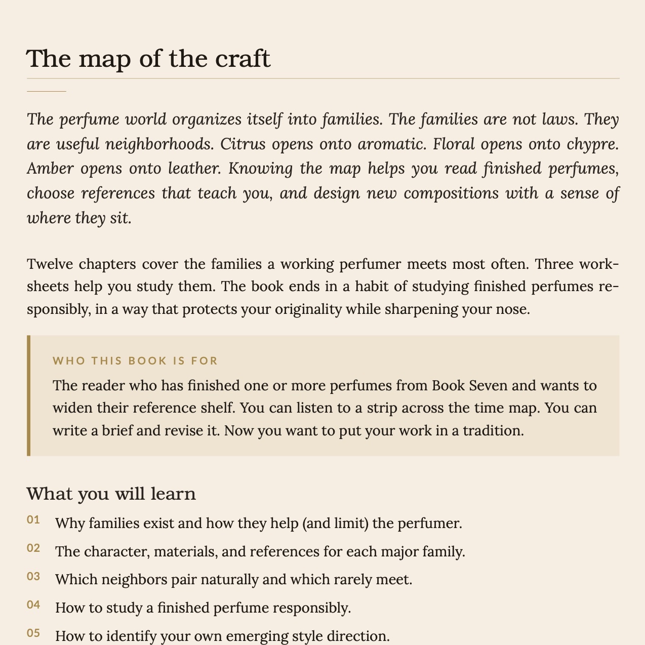 Book 9 - THE SELF GUIDED PERFUMERY STUDIO - Perfume Styles and Fragrance Families preview 2