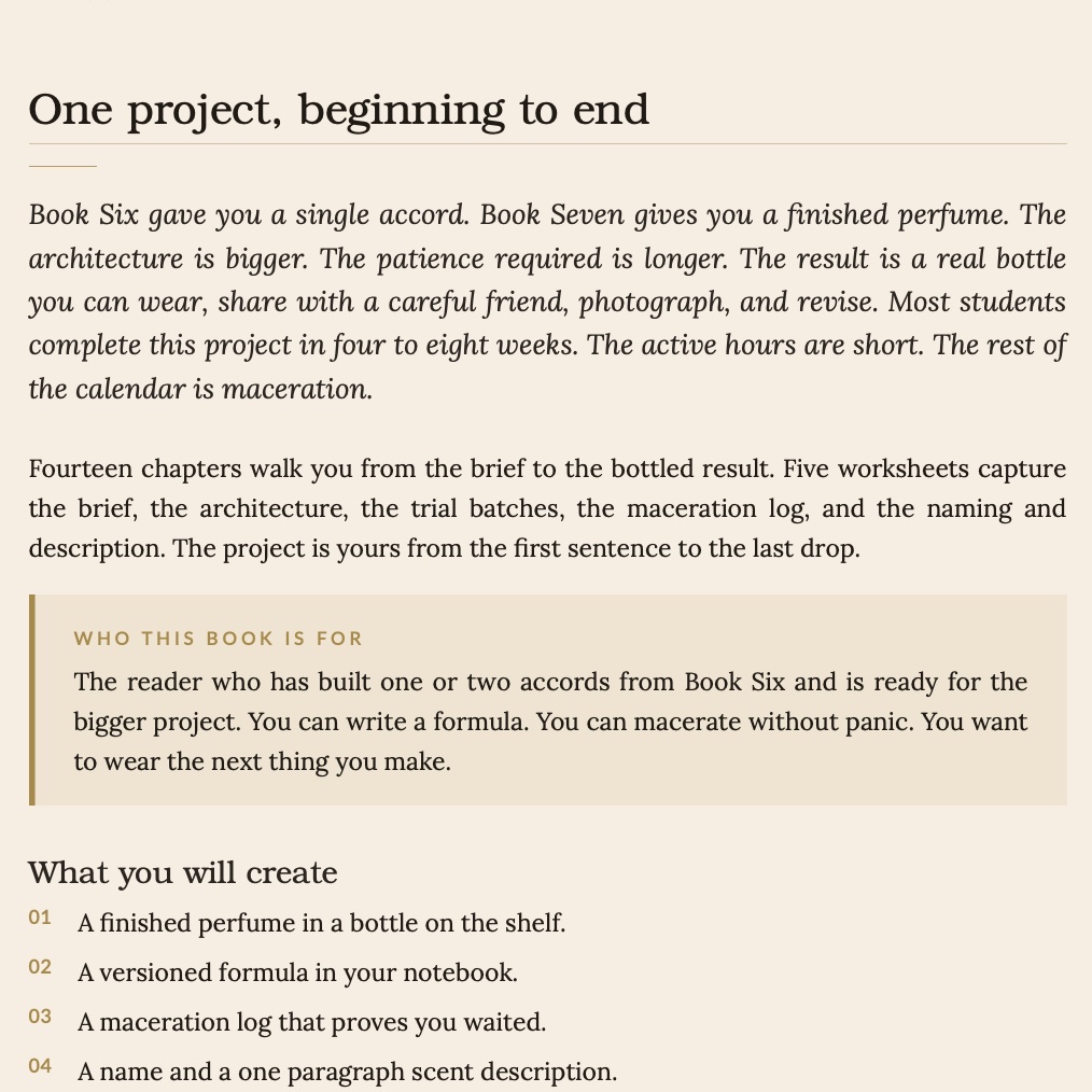 Book 7 - THE SELF GUIDED PERFUMERY STUDIO - Creating Your First Complete Perfume preview 2