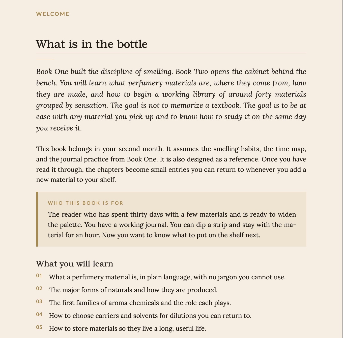 Book 2 - THE SELF GUIDED PERFUMERY STUDIO - Perfumery Materials One Oh One preview 2