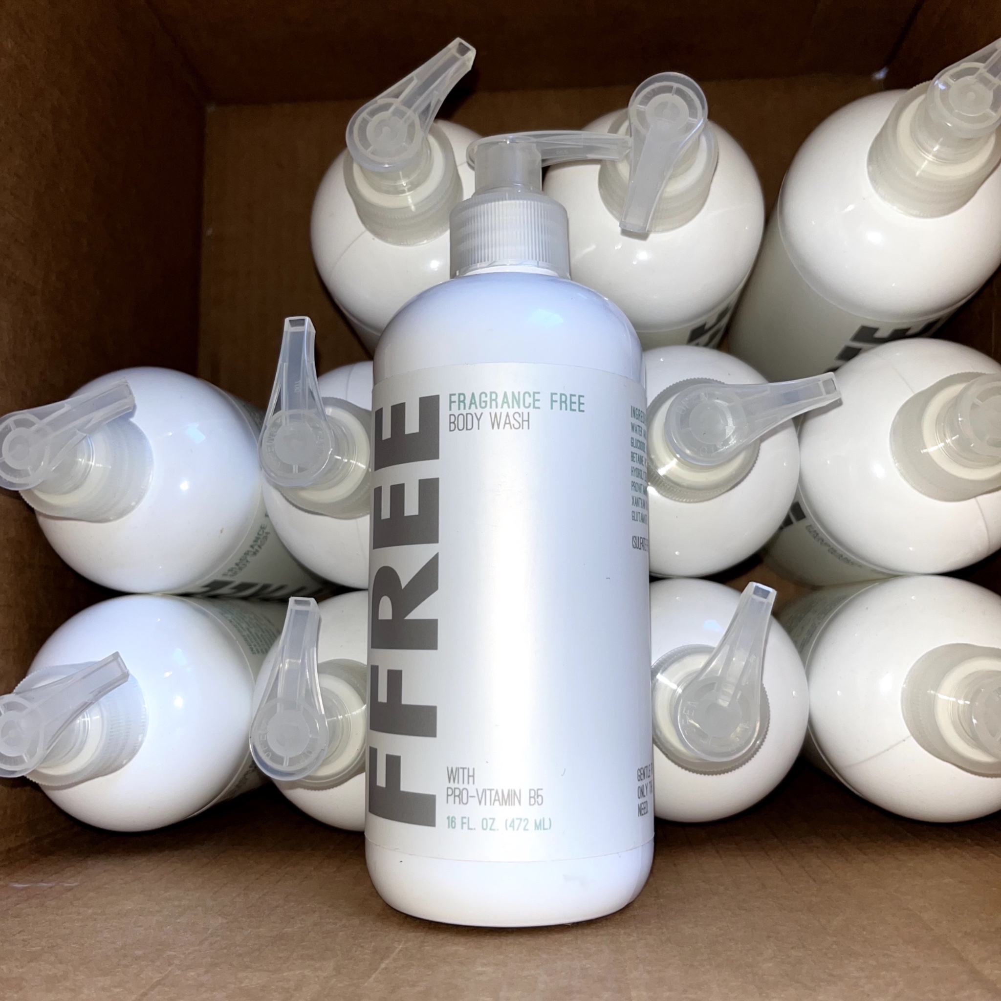 Body wash - FFREE - Fragrance Free - 16 oz - lots of 4 - Closeout Inventory