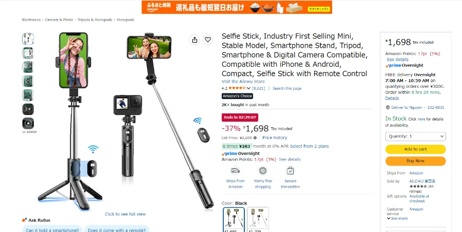 Chân selfie chụp ảnh