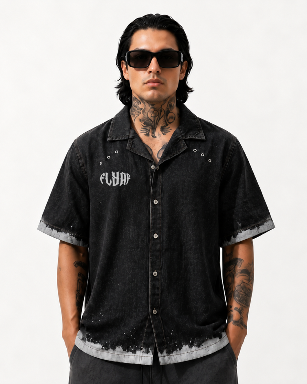 BLACK DENIM ADVISORY SHIRT