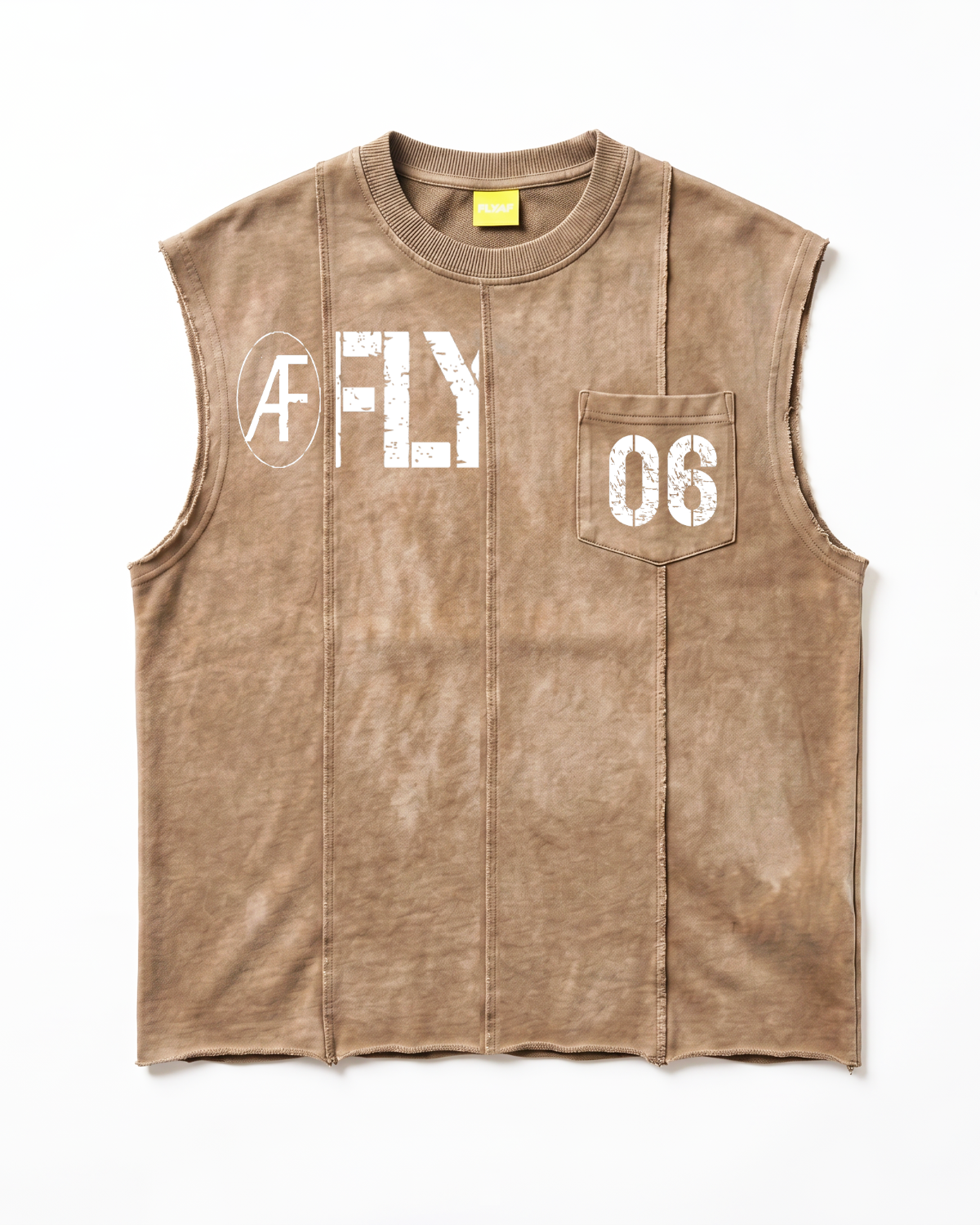 AF FLY Distressed Vest Beige