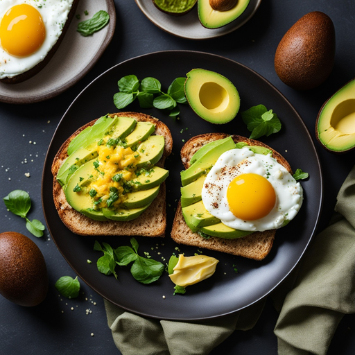 Torrada de Abacate com Ovos com Queijo
