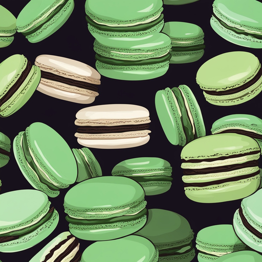 Mint Macarons